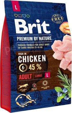 Brit Premium ADULT L - корм для собак крупных пород - 15 кг Petmarket