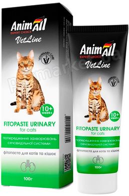 AnimAll Urinary фитопаста для профилактики болезней мочевыводящей системы кошек - 100 г Petmarket