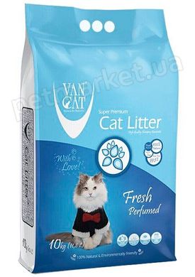 VanCat FRESH - комкующийся наполнитель для кошачьего туалета (аромат свежести), 10 кг Petmarket