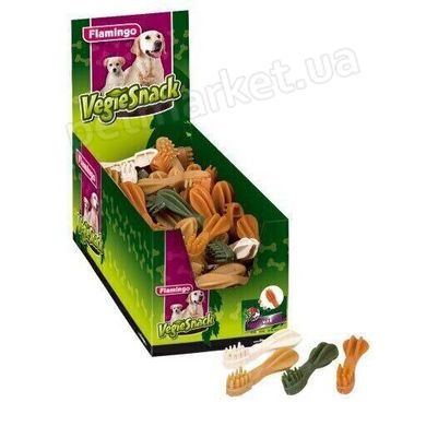 Flamingo VEGIE Tooth Mix - Зубна щітка - жувальні ласощі для собак - 11 см Petmarket