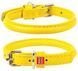 Collar WauDog GLAMOUR - шкіряний круглий нашийник для собак - 53-63 см Помаранчевий Petmarket
