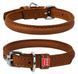 Collar WauDog SOFT - шкіряний круглий нашийник для довгошерстих собак - 53-61 см, Чорний Petmarket