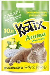 Kotix Green Apple - Зеленое Яблоко - силикагелевый наполнитель для кошек - 10 л Petmarket