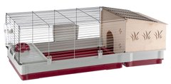 Ferplast KROLIK 140 Plus - клетка с деревянным домиком для кроликов % Petmarket