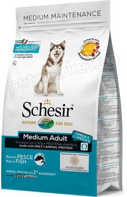 Schesir DOG Medium ADULT Fish - монопротеиновый корм для собак средних пород (рыба) - 12 кг Petmarket