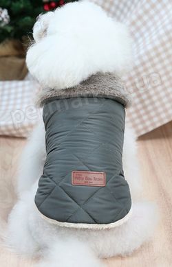 Dobaz Witty тепла стьобана куртка з хутром для собак - S, Бежевий % Petmarket