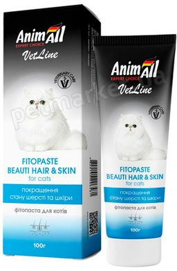 AnimAll Beauty Hair & Skin фітопаста для покращення шкіри та шерсті кішок - 100 г Petmarket