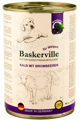Baskerville ТЕЛЯТИНА/ЕЖЕВИКА - консервы для щенков - 800 г Petmarket