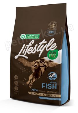 Nature's Protection Lifestyle GF White Fish All Breeds корм для собак всіх порід (біла риба) - 1,5 кг Petmarket