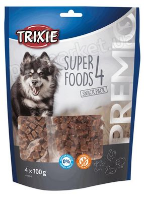 Trixie PREMIO 4 Superfoods - лакомство для собак (курица/утка/говядина/баранина) - 4 x 100 г Petmarket
