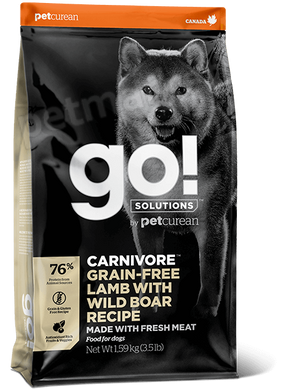 Go! Solutions CARNIVORE Lamb & Wild Boar - беззерновий корм для собак і цуценят (ягня/дикий кабан) - 1,56 кг Petmarket