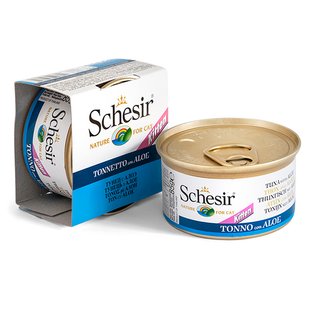 Schesir Kitten Tuna & Aloe - Тунець/Алое у желе - консерви для кошенят, 85 г Petmarket