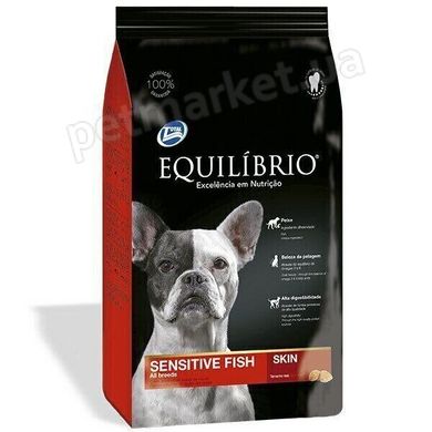 Equilibrio ADULT DOG Sensitive Fish - корм для собак всех пород с чувствительным пищеварением, 15 кг Petmarket