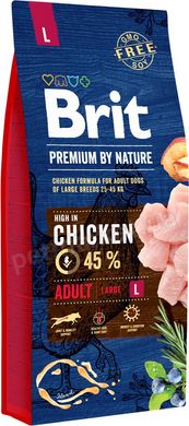 Brit Premium ADULT L - корм для собак крупных пород - 15 кг Petmarket