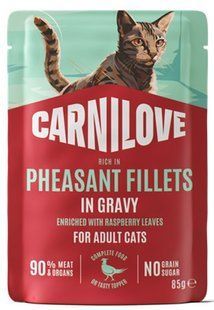 Carnilove Gravy Pheasant with Raspberry Leaves - вологий корм для котів (качка/котяча м'ята) - 85 г Petmarket
