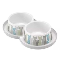 Moderna Trendy Dinner MAASAI Double - двойная миска для кошек с защитой от муравьев Petmarket