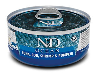 Farmina N&D Ocean Cat Adult Tuna, Cod, Shrimp & Pumpkin - консервы для кошек (тунец/треска/креветка/тыква) Petmarket