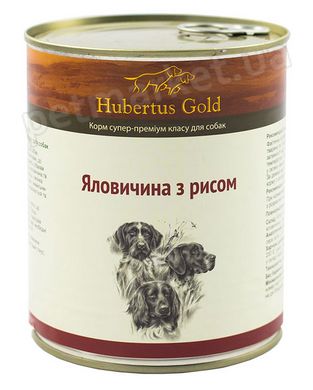 Hubertus Gold ОЛЕНИНА с пастернаком и льняным маслом - консервы для собак - 800 г Petmarket