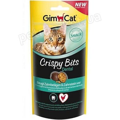 GimCat CRISPY BITS DENTAL - лакомство для здоровья зубов кошек Petmarket