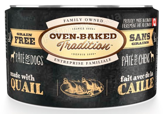 Oven-Baked Tradition QUAIL - влажный корм для собак (перепелка) - 170 г Petmarket