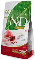 N&D Prime Cat Neutered Chicken & Pomegranate беззерновий корм для стерилізованих котів та кішок (курка/гранат) - 10 кг Petmarket