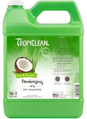 TropiClean Deodorizing Aloe & Coconut дезодорирующий шампунь для собак и кошек - 9,5 л % Petmarket