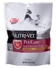Nutri-Vet Pet-Ease Soft Chews успокаивающие мягкие таблетки для собак - 70 табл. Petmarket
