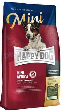 Happy Dog Mini Africa корм для чутливих собак дрібних порід (страус/картопля) - 4 кг % Petmarket