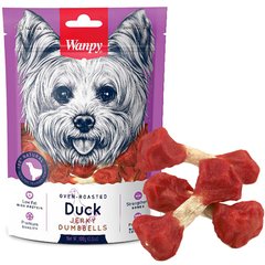 Wanpy Duck Jerky Dumbbells - Кістка-гантель з в'яленою качкою - ласощі для собак, 850 г Petmarket