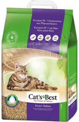 Cats Best SMART Pellets - древесный комкующийся наполнитель для кошачьих туалетов - 20 л / 10 кг Petmarket