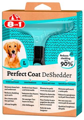 8in1 Perfect Coat DESHEDDER L - інструмент для вичісування підшерстя собак від 25 кг Petmarket