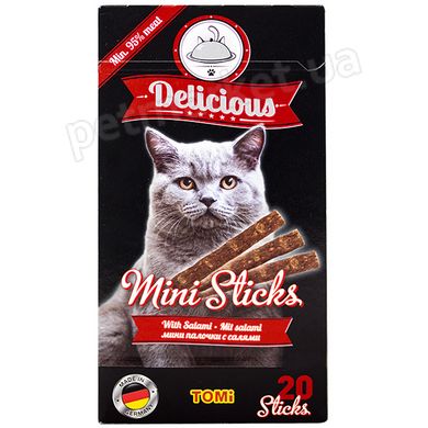 Tomi Delicious Mini Sticks Salami - ласощі для котів (салямі) - 40 г/20 шт. Petmarket