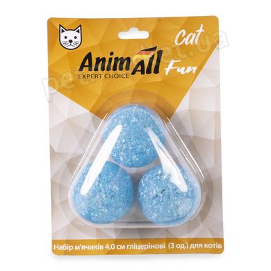 AnimAll Фан - Набір гліцеринових м'ячики для котів, 3 шт Petmarket