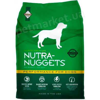 Nutra Nuggets Performance - корм для активных и спортивных собак - 15 кг % Petmarket