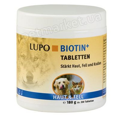 Luposan BIOTIN Plus - добавка для здоровья кожи и шерсти собак и кошек - 900 табл. % Petmarket