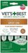 Vet`s Best Flea + Tick Spot On Large - капли от блох и клещей для собак от 18 кг - 4 пипетки % %