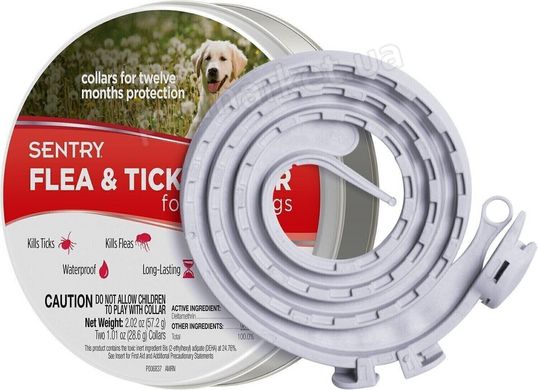 Sentry FLEA & TICK COLLAR LARGE - ошейник от блох и клещей для собак крупных пород, 56 см - 2 шт. Petmarket