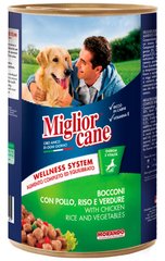 Migliorcane Курка/рис/овочі консерви для собак - 1,25 кг Petmarket