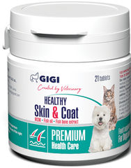 Gigi HEALTHY Skin & Coat (Код-Омега Плюс) для регенерації шкіри та покращення шерсті у собак та котів - 90 табл Petmarket