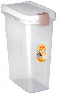 Stefanplast Контейнер для зберігання сухого корму тварин - 7 л / 2,5 кг, Бежевий/білий Petmarket