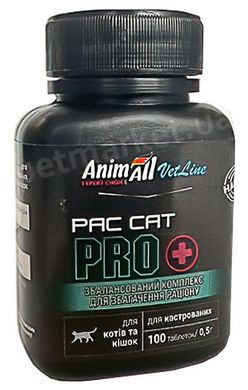 AnimAll PAC CAT PRO добавка для кастрованих котів та кішок - 100 табл. Petmarket
