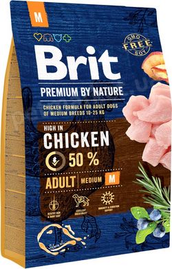 Brit Premium ADULT M - корм для собак середніх порід - 15 кг Petmarket