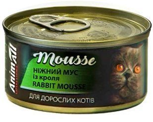 AnimAll Mousse Rabbit - влажный корм для кошек (мусс с кроликом) Petmarket