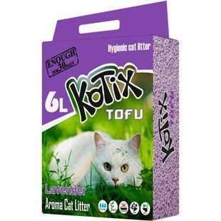 KOTIX TOFU Lavender - Котікс Тофу - Наповнювач для котячого лотка з ароматом лаванди - 6 л Petmarket