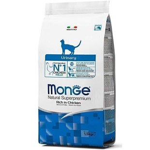 Monge CAT URINARY Rich in Chicken - корм для профілактики сечокам'яної хвороби у кішок (курка) - 10 кг % Petmarket