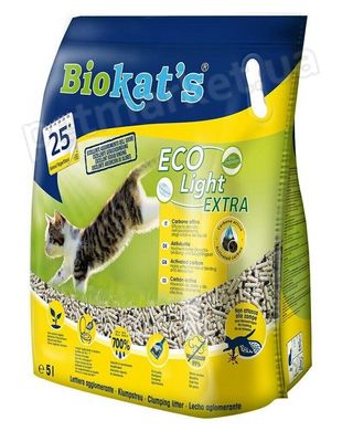 Biokat's ECO LIGHT Extra - соевый наполнитель с углем для кошачьего туалета Petmarket