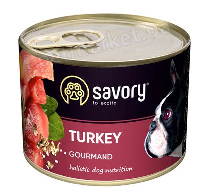 Savory Gourmand Turkey - Индейка - влажный корм для собак - 800 г Petmarket