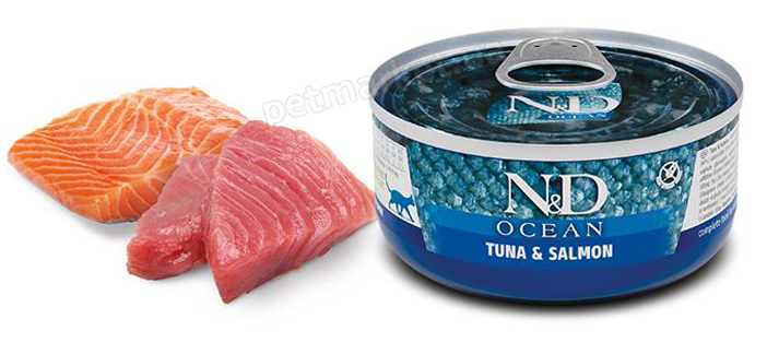 Farmina N&D Ocean Cat Adult Tuna & Salmon - консервы для кошек (тунец/лосось) Petmarket