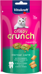 Vitakraft Crispy Crunch подушечки для зубів з м’ятою ласощі для котів, 60 г Petmarket
