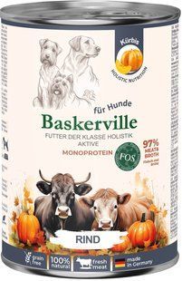 Baskerville FOS AKTIVE Monoprotein - Говядина/ Тыква - монопротеиновые консервы для собак - 800 г % Petmarket